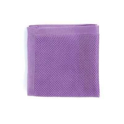 Purple knitted pocket square