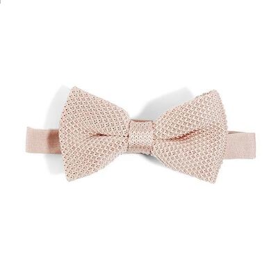 Rose quartz knitted bow tie