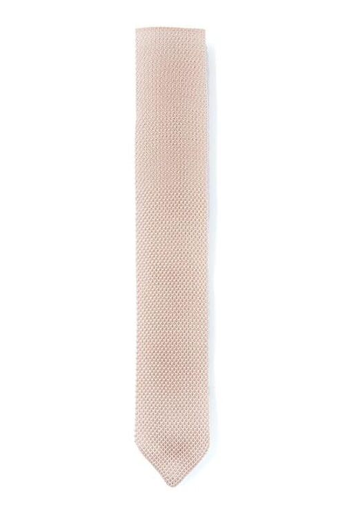 Rose quartz knitted tie