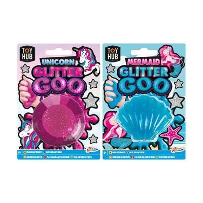 Grafix Glitter Goo slijm Eenhoorn/zeemeermin