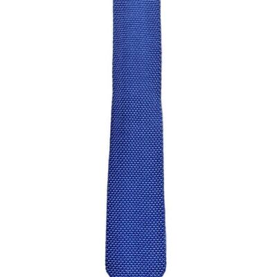 Cravatta lavorata a maglia blu reale