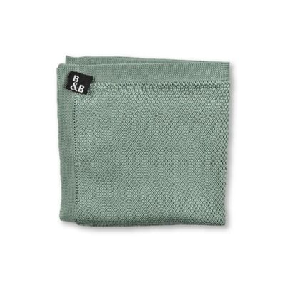 Pañuelo de bolsillo de punto verde salvia