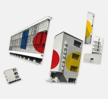 Aimant d'architecture anniversaire Bauhaus Dessau (6 pièces) 1