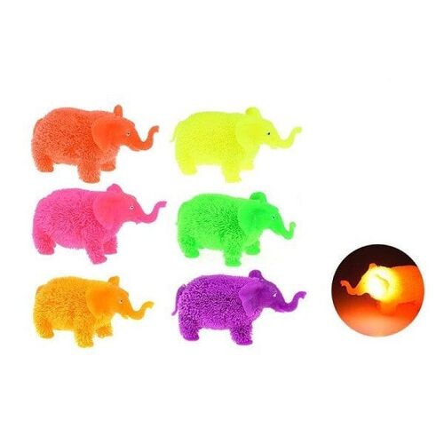 Toi Toys Puffer olifant met licht ( inclusief batterijen)