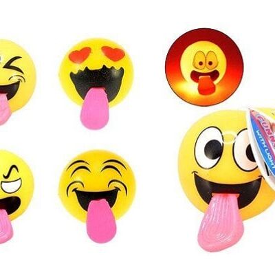 Toi Toys Smiley bal met uitstekende tong met licht 5,5cm