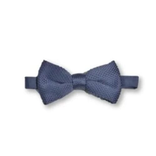 Stone Blue Children's Knitted Bow Tie