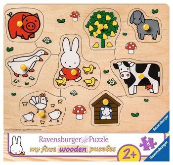 Puzzle en bois Ravensburger Miffy à la ferme