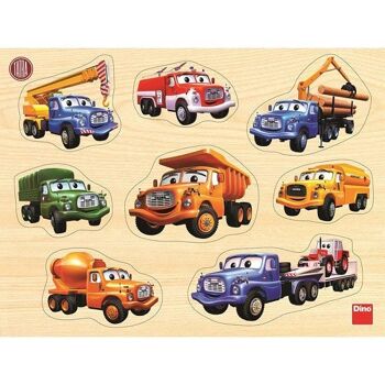 Dino Tatra - puzzle de formes en bois 8 pièces 30x22,5cm