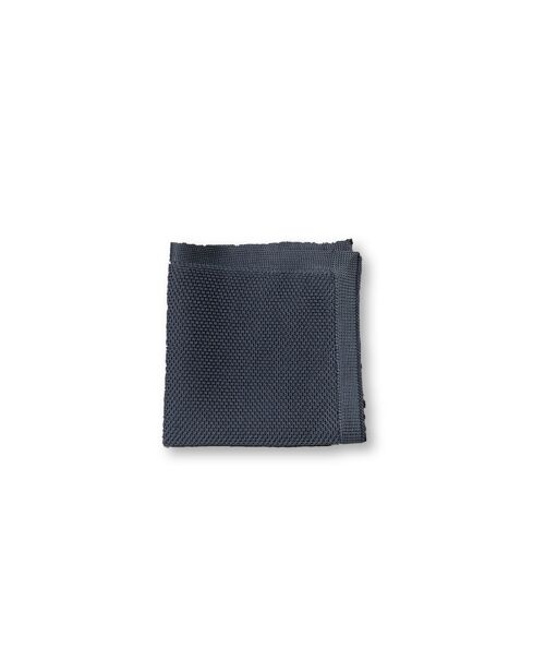 Stone Blue knitted pocket square