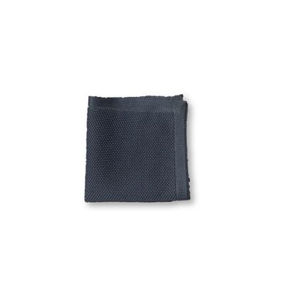 Pañuelo de bolsillo de punto azul piedra