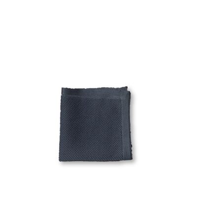 Stone Blue knitted pocket square