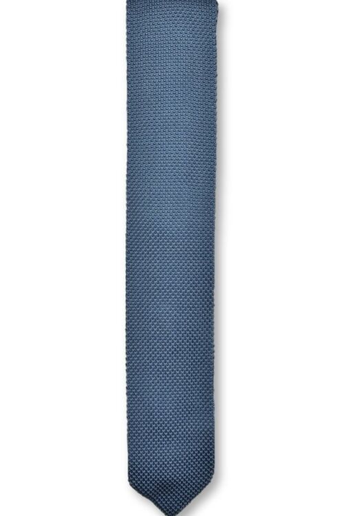 Stone Blue knitted tie
