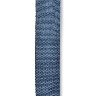 Cravate tricot bleu pierre