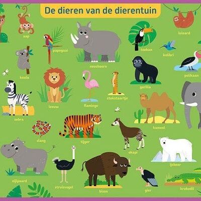 Deltas Educatieve onderleggers - De dieren van de dierentuin