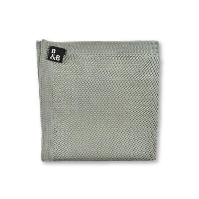 Pochette en maille gris pierre