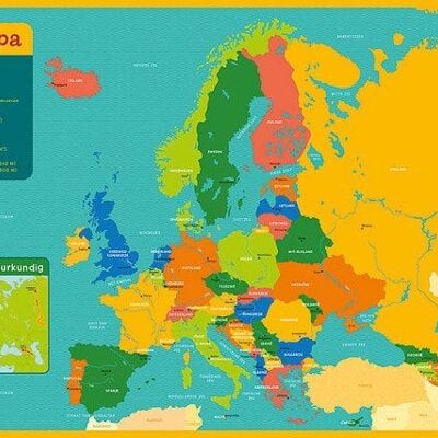 Deltas Educatieve onderlegger - Kaart Europa