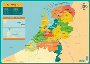 Dessous de verre éducatif Deltas - Carte des Pays-Bas