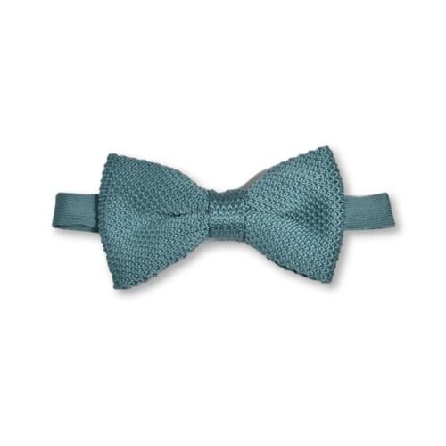 Teal knitted bow tie