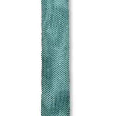 Teal knitted tie