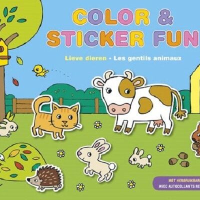 Color & sticker fun - Lieve dieren (vanaf 3 jaar)