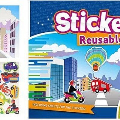 Toi Toys Herbruikbaar stickerboek 'Voertuigen'