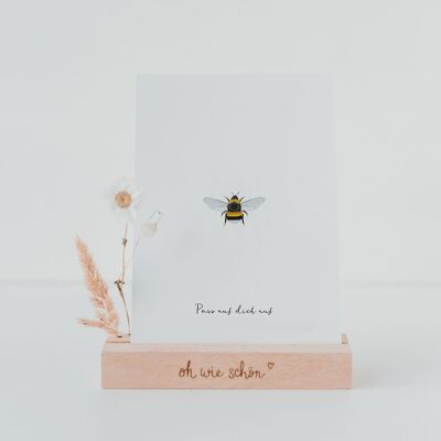 Carte postale abeille #aquarelle