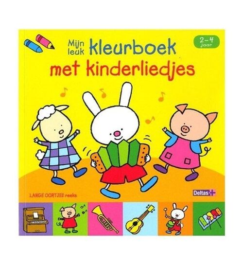 Lange oortjes - Mijn leuk kleurboek met kinderliedjes (2-4 j.)