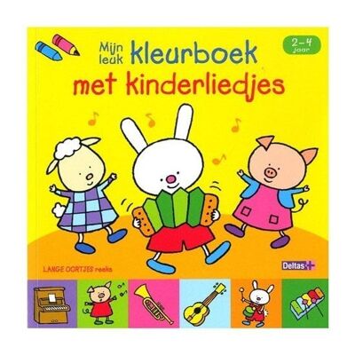 Lange oortjes - Mijn leuk kleurboek met kinderliedjes (2-4 j.)