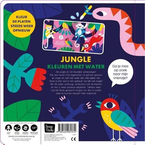 Kleuren met water - Jungle