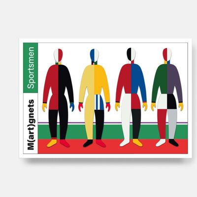 Malevich Sportsmen Art Magnets (20 pieces)
