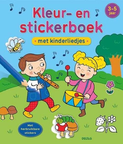Deltas Kleur- en stickerboek met kinderliedjes (3-5 j.)