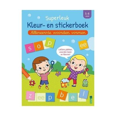 Deltas Superleuk Kleur-en stickerboek Allereerste woorden vormen 5-6jr