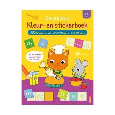 Deltas Reuzeleuk Kleur-en stickerboek Allereerste woorden vormen 5-6jr