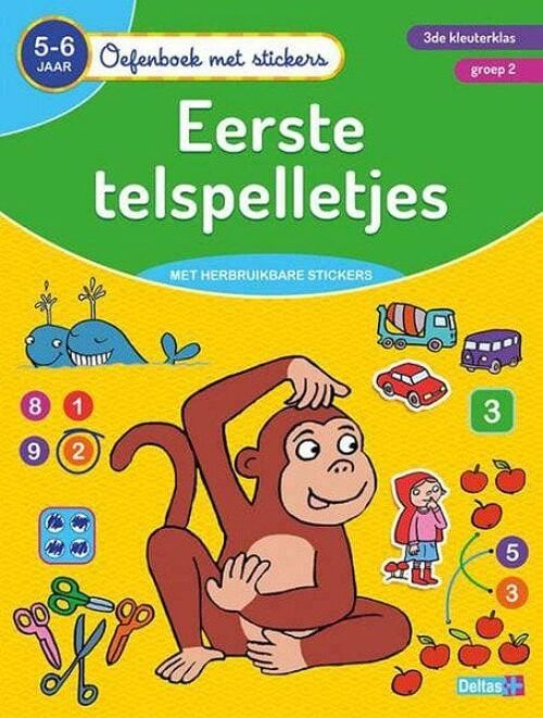 Oefenboek met stickers-eerste telspelletjes 5-6 jaar