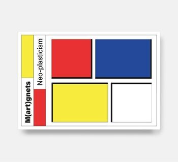 Aimants d’art Mondrian De Stijl (4 pièces) 1