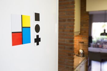 Aimants d’art Mondrian De Stijl (4 pièces) 7