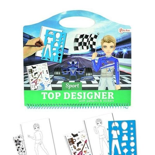 Toi Toys TOP DESIGNER Schetsboek 'Sport' met stickers