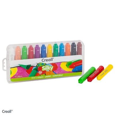 waskrijt in etui set a 12 stuks, wasco crayon