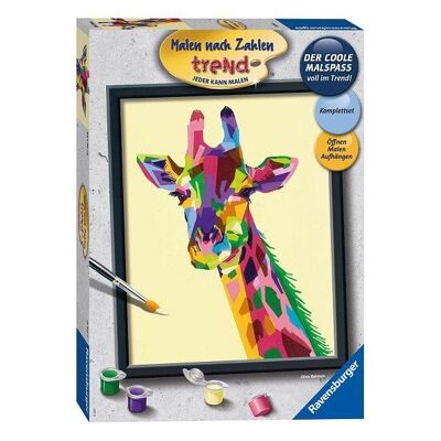 Ravensburger Schilderen op nummer Kleurrijke giraf