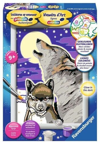 Ravensburger Peinture par nombre loups