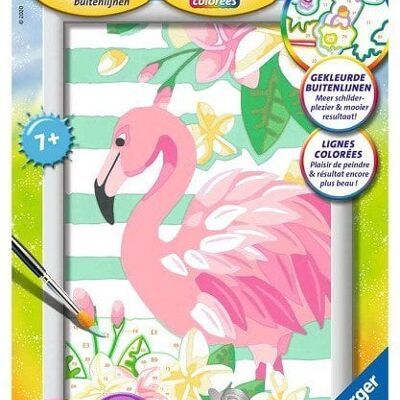 Ravensburger Schilderen op nummer flamingo