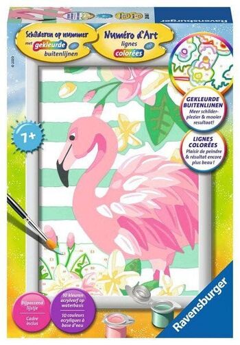 Ravensburger Peinture par numéros flamant rose