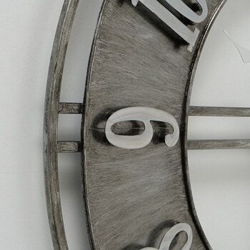 Boltze Home Horloge murale Hudson Ø60cm métal gris 1