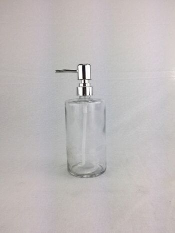 Distributeur de savon verre 400ml Ø7.5x19.5cm 2