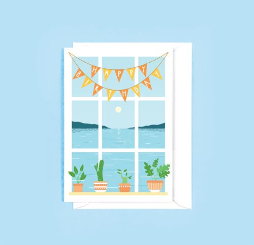 Happy Birthday Card - Window View
