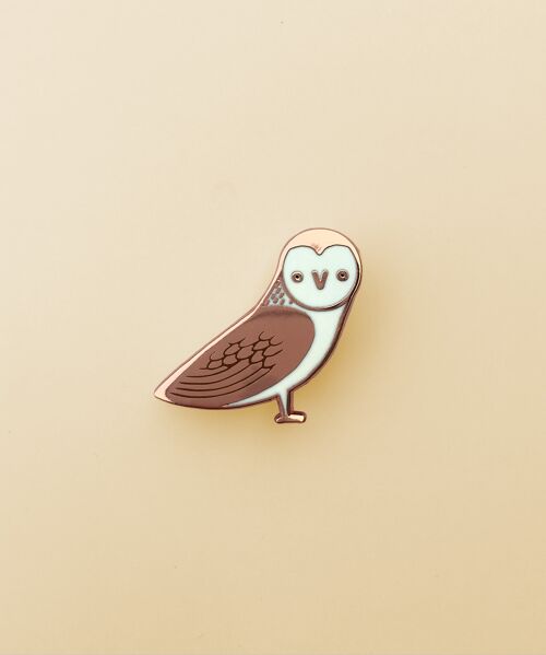 Barn Owl Hard Enamel Pin
