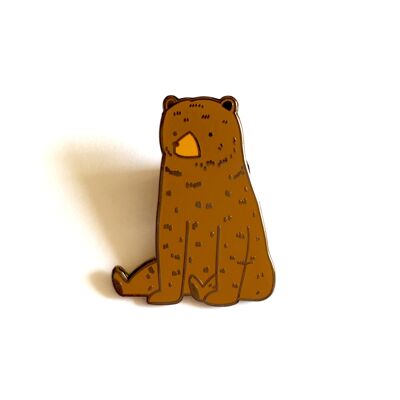 Bear (Sitting) Hard Enamel Pin