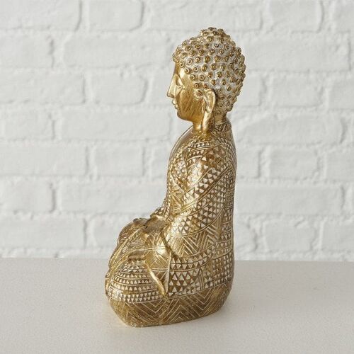 Boltze Home Buddha figuur Dilara polyresin H18cm goud