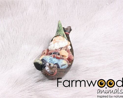 Farmwood Animals Tuinbeeld kabouter slapend in hangmat 18cm