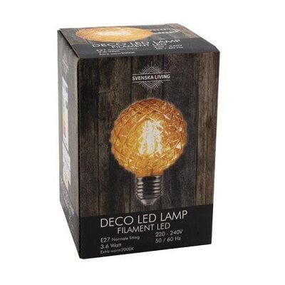Lamp LED Filament G95 E27 4w pineapple